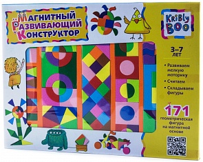Конструктор магнитный развивающий, 171 деталь	(Kribly Boo, 47082)